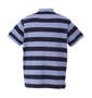 PUMA エッセンシャルストライプ半袖ポロシャツ インフィニティー×ピーコート: バックスタイル