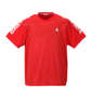 LE COQ SPORTIF ジャガードニット×ドライピンメッシュ半袖Tシャツ レッド