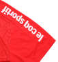 LE COQ SPORTIF ジャガードニット×ドライピンメッシュ半袖Tシャツ レッド: