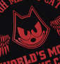 FELIX THE CAT チェーン刺繍&プリント半袖Tシャツ ブラック×レッド: プリtント拡大