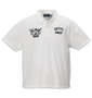 BETTY BOOP 鹿の子プリント&刺繍ウイング&ローズ半袖ポロシャツ オフホワイト: