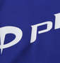Phiten RAKUシャツSPORTSドライメッシュ半袖Tシャツ ロイヤルブルー×ホワイト: プリント拡大