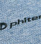 Phiten DRYメッシュ杢ハーフジップ半袖シャツ ブルー: プリント拡大