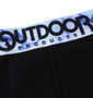 OUTDOOR PRODUCTS ベア天マーブル転写ゴムブラックボクサーパンツ グリーン: