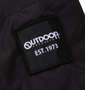 OUTDOOR PRODUCTS 240Tフルダルタフタ中綿キルトジャケット ブラック: 袖ワッペン