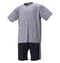 Mc.S.P DRYカチオン杢半袖Tシャツ+ハーフパンツ チャコール×ブラック:
