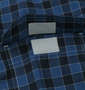 OUTDOOR PRODUCTS ロールアップリップストップチェック長袖シャツ ネイビー×ブルー: 胸ポケット