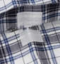 OUTDOOR PRODUCTS リップストップチェック半袖シャツ ネイビー: ポケットマジックテープ