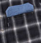 OUTDOOR PRODUCTS ビッグポケット長袖オンブレチェックシャツ ブラック: 胸ポケット