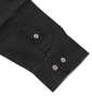 OUTDOOR PRODUCTS 綿麻ロールアップ長袖シャツ ブラック: 袖口アジャストボタン