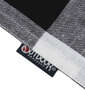 OUTDOOR PRODUCTS 綿麻ブロックチェック半袖シャツ ブラック×ホワイト: 右サイドピスネーム