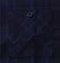 OUTDOOR PRODUCTS マドラスチェック長袖オーバーシャツ ブルー: 胸ポケット