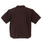 ROOT THREE ポリストレッチオープンカラー半袖シャツ ブラウン: バックスタイル