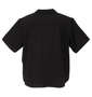 ROOT THREE ポリストレッチオープンカラー半袖シャツ ブラック: バックスタイル