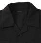 ROOT THREE ポリストレッチオープンカラー半袖シャツ ブラック: