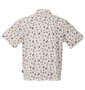 OUTDOOR PRODUCTS ブロードプリント半袖オープンカラーシャツ アイボリー: バックスタイル