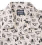 OUTDOOR PRODUCTS ブロードプリント半袖オープンカラーシャツ アイボリー: