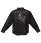 GLADIATE 刺繍デニム長袖シャツ ブラック: バックスタイル