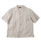 OUTDOOR PRODUCTS 綿麻半袖オープンカラーシャツ ベージュ: