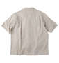 OUTDOOR PRODUCTS 綿麻半袖オープンカラーシャツ ベージュ: バックスタイル