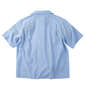 OUTDOOR PRODUCTS 綿麻半袖オープンカラーシャツ サックス: バックスタイル