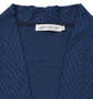 launching pad ダイヤ柄ジャガード釦レスカーディガン+半袖Tシャツ ダークブルー×ホワイト: