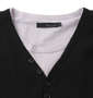 Mc.S.P フェイクレイヤード半袖YヘンリーネックTシャツ ブラック: