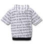 RIMASTER メッシュ文字総柄半袖パーカー+半袖Tシャツ ホワイト×ブラック: バックスタイル