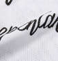 RIMASTER メッシュ文字総柄半袖パーカー+半袖Tシャツ ホワイト×ブラック: パーカー生地拡大
