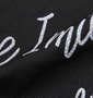 RIMASTER メッシュ文字総柄半袖パーカー+半袖Tシャツ ブラック×ホワイト: パーカー生地拡大