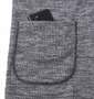 launching pad スラブ杢ワッフルショールジャケット+半袖Tシャツ ブラック杢×ホワイト: ジャケットサイドポケット