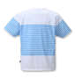 OUTDOOR PRODUCTS DRYメッシュボーダープリント半袖Tシャツ ホワイト: バックスタイル