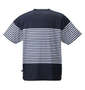 OUTDOOR PRODUCTS DRYメッシュボーダープリント半袖Tシャツ ブラック: バックスタイル