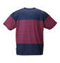 OUTDOOR PRODUCTS DRYメッシュボーダープリント半袖Tシャツ ネイビー: バックスタイル