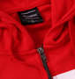 BEAUMERE T/Cダンボールフルジップパーカー+半袖Tシャツ レッド×ブラック: