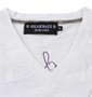 GLADIATE ALL刺繍カモフラジャガード半袖VネックTシャツ ホワイト: Vネック