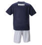 黒柴印和んこ堂 DRYメッシュ半袖Tシャツ+ハーフパンツ+収納袋 ネイビー×グレー: バックスタイル