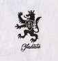 GLADIATE 刺繍ブロックジャガード半袖ポロシャツ ホワイト: 左胸刺繍