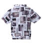 BEAUMERE 昇華総柄半袖フルジップパーカー+半袖Tシャツ グレー系×ブラック: バックスタイル