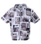 BEAUMERE 昇華総柄半袖フルジップパーカー+半袖Tシャツ グレー系×ブラック: