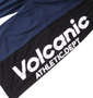VOLCANIC カチオン天竺切替半袖Tシャツ+ハーフパンツ ネイビー杢: パンツ左サイドプリント