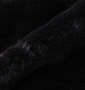 BEAUMERE エコファーボアワッペン刺繍フルジップパーカー ブラック: 生地拡大