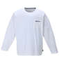 OUTDOOR PRODUCTS 天竺ポケット付長袖Tシャツ ホワイト: