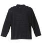 launching pad ショールジャケット+半袖Tシャツ ブラック杢×ブラック: バックスタイル