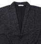 launching pad ショールジャケット+半袖Tシャツ ブラック杢×ブラック: