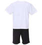 黒柴印和んこ堂 ポリ天竺半袖Tシャツ+ハーフパンツ オフホワイト×ブラック: バックスタイル