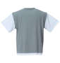 launching pad ジョーゼットフェイクレイヤード半袖Tシャツ サックスブルー: バックスタイル