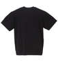 COLLINS TPU格子ジャガードVネック半袖Tシャツ ブラック: バックスタイル