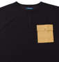 COLLINS TPUフクレジャガードヘンリーネック半袖Tシャツ ブラック: