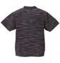 COLLINS カットバニランスキッパー半袖ポロシャツ メランジブラック: バックスタイル